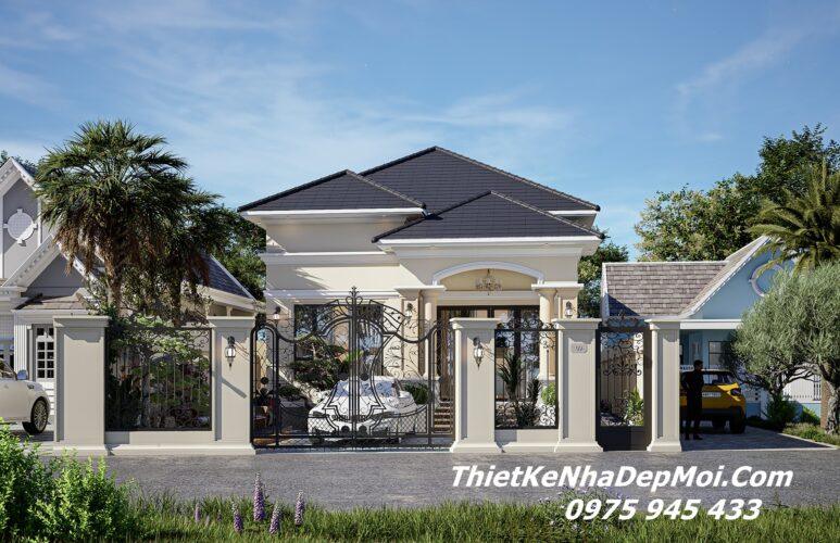Mẫu nhà cấp 4 mái Nhật 3 phòng ngủ 1 phòng thờ 120m2 Vợ chồng em Hường Huy Mẫu nhà ngang 8m sâu 15m 1 tầng 3 phòng ngủ