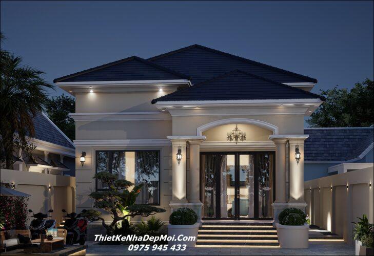 Mẫu nhà cấp 4 mái Nhật 3 phòng ngủ 1 phòng thờ 120m2 Vợ chồng em Hường Huy Nhà cấp 4 mái Nhật 120m2 3 phòng ngủ 1 phòng thờ 8x15m