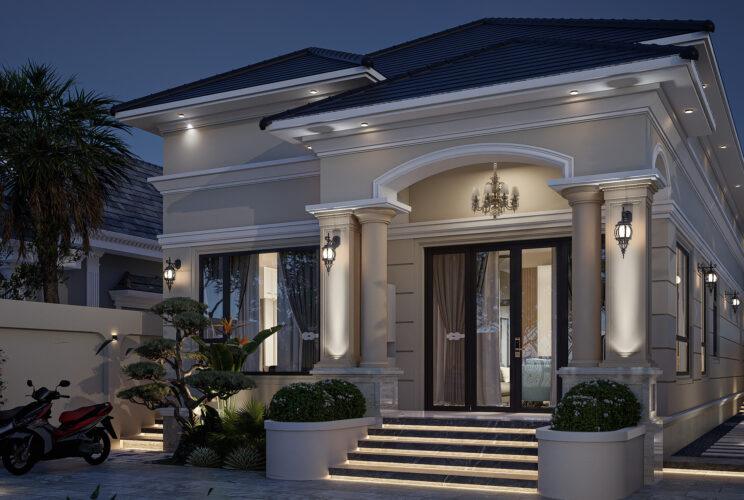Mẫu nhà cấp 4 mái Nhật 3 phòng ngủ 1 phòng thờ 120m2 Vợ chồng em Hường Huy Kiểu nhà vườn mái Nhật diện tích nhỏ 120m2 3 phòng ngủ rộng 8m