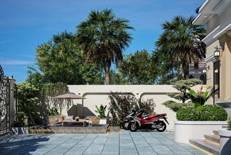Mẫu nhà cấp 4 mái Nhật 3 phòng ngủ 1 phòng thờ 120m2 Vợ chồng em Hường Huy Tiểu cảnh nhà cấp 4 đẹp ở quê 8x20m
