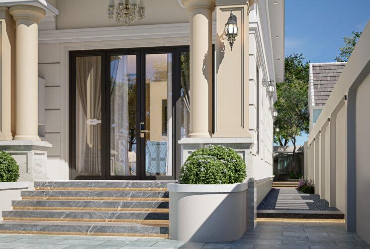 Mẫu nhà cấp 4 mái Nhật 3 phòng ngủ 1 phòng thờ 120m2 Vợ chồng em Hường Huy Thiết kế nhà cấp 4 120m2 ngang 10m 1 tầng