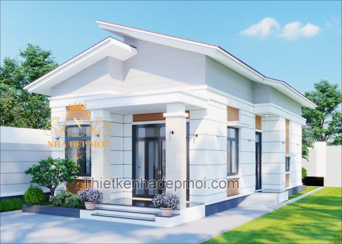 Mẫu nhà cấp 4 hiện đại 2 phòng ngủ 1 phòng thờ 85m2 diện tích nhỏ 