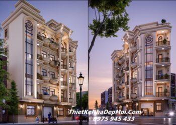 Mẫu thiết kế nhà nghỉ 2 mặt tiền đẹp cở điển