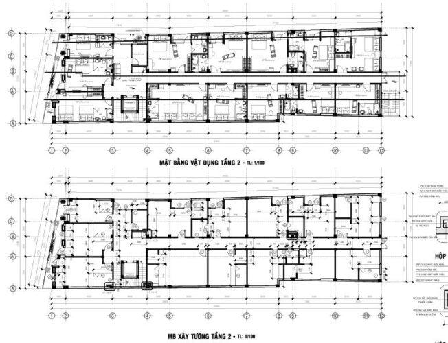 Bản vẽ khách sạn bốn tầng 