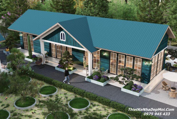 Thiết kế nhà vườn cấp 4 nông thôn 120m2