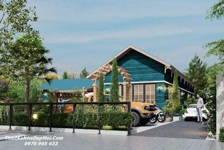 Nhà vườn cấp 4 phong cách Tropical