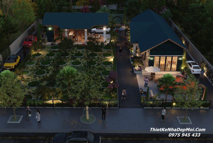 Thiết kế nhà vườn mái Thái hiện đại 