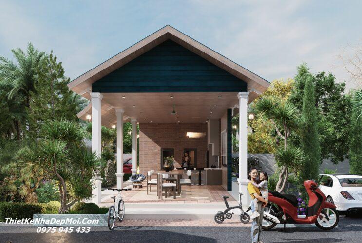 Thiết kế nhà mát tiếp khách ngoài trời 