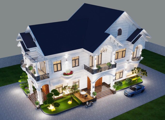 Biệt thự mái Thái 2 tầng đẹp 200m2 
