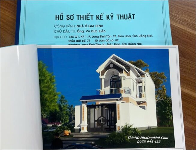 Bản vẽ thiết kế nhà 6m 2 tầng mái Thái đẹp mặt tiền anh Vũ Văn Kiên Nhà phố chữ L 2 tầng mái Thái
