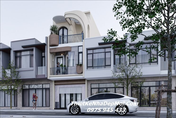 Bản vẽ thiết kế nhà phố 5x16m 3 tầng 4 phòng ngủ đầy đủ 