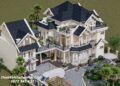 Ảnh biệt thự mái Thái 3 tầng đẹp 250m2