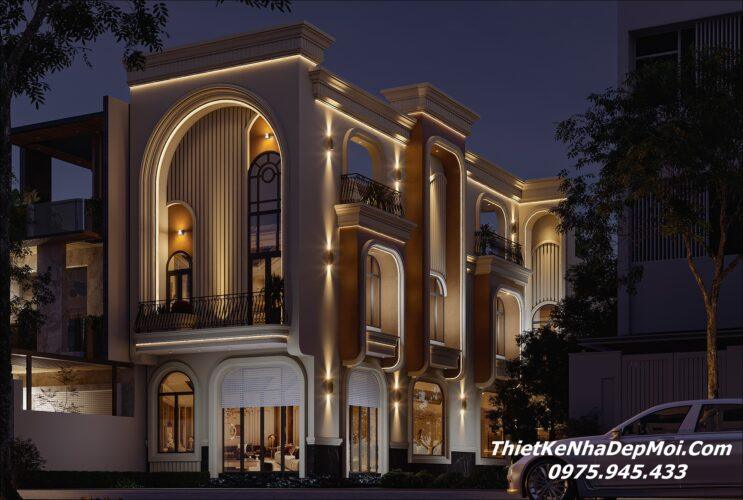 Mẫu nhà đẹp 7x20m 1 trệt 1 lầu 1 sân thượng rộng 7m mặt tiền 
