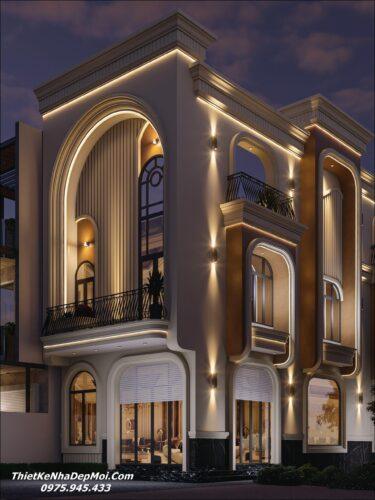 Mẫu nhà ống đẹp 7x20m 2 tầng 1 tum 