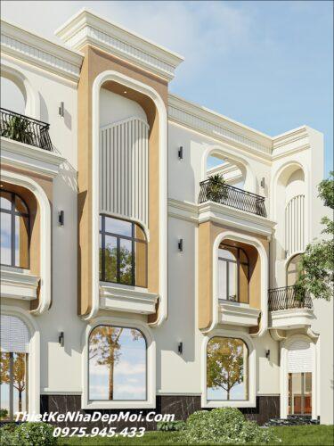 Thiết kế nhà phố 7x20m 2 tầng tưỡi tân cổ điển đẹp 2026