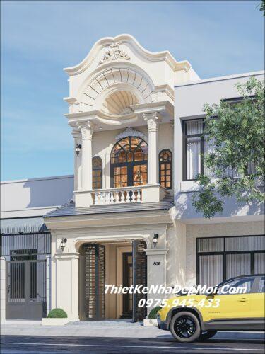 Kiểu nhà tân cổ điển 1 trệt 1 lầu đẹp diện tích 5x15m 2 tầng 
