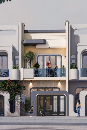 Thiết kế nhà phố 5x15m 3 phòng ngủ 1 trệt 1 lầu