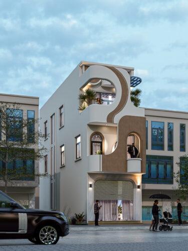 Thiết kế nhà 3 tầng 5x20m mái bằng hiện đại 2027