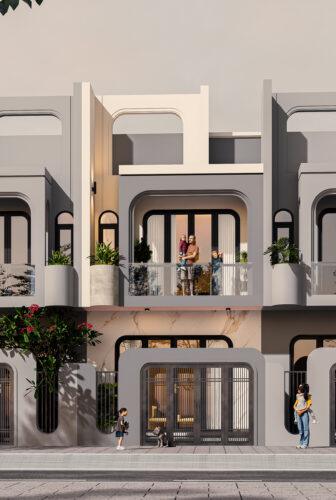 mẫu nhà ống 2 tầng mặt tiền 5m 60m2 