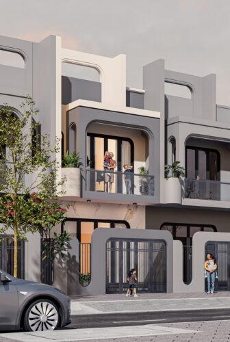 Nhà phố 1 trệt 1 lầu đẹp 60m2 