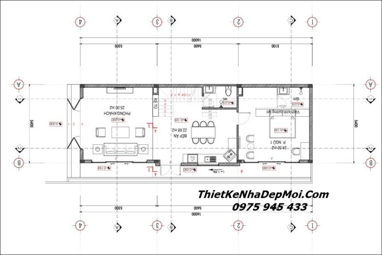 Hồ sơ xây dựng nhà 2 tầng 1 tum đẹp hiện đại vợ chồng chị Hồng Nhung Bản vẽ thiết kế nhà đẹp 2.5 tầng 3 phòng ngủ 1 phòng thờ hiện đại