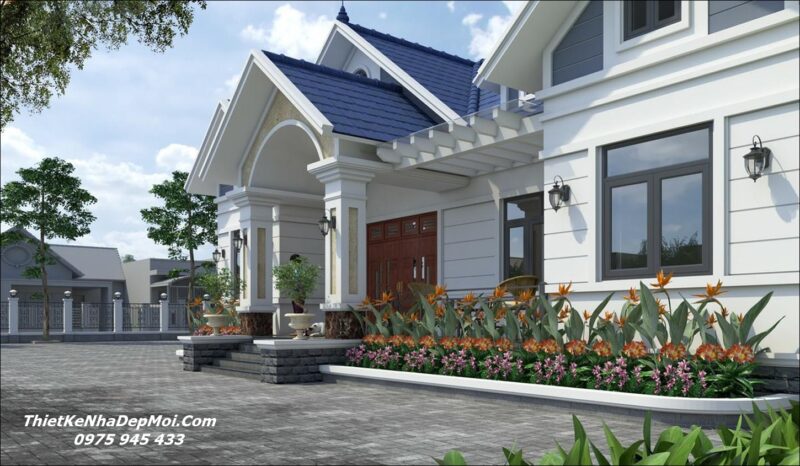 Bản vẽ nhà mái Thái đẹp ở quê 4 phòng ngủ 