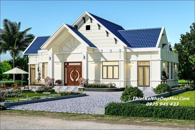 Mẫu nhà vườn 180m2 mái Thái đẹp 4 phòng ngủ mới năm 2026 - 2027