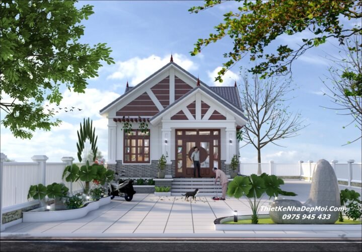 Mẫu nhà vườn mái Thái đẹp diện tích 8x16m 