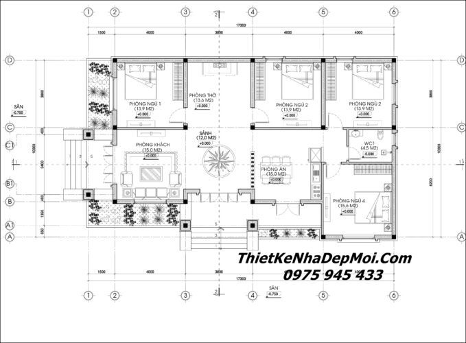 Mẫu thiết kế nhà vườn trệt mái Thái đẹp 160m2 chú Tỵ xây ở quê 2026 - 2027