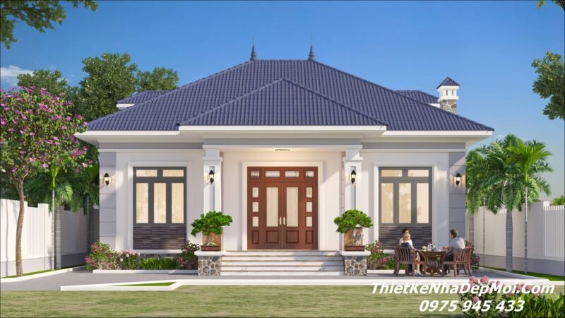 Phân tích Ưu - Nhược điểm khi thiết kế xây nhà mái Nhật cấp 4 đẹp ở quê hiện nay Mẫu nhà cấp 4 mái Nhật rộng ngang 15m sâu 10m