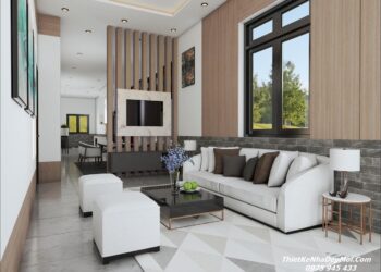 Phong cách thiết kế nội thất nhà cấp 4 đẹp hiện đại 120m2