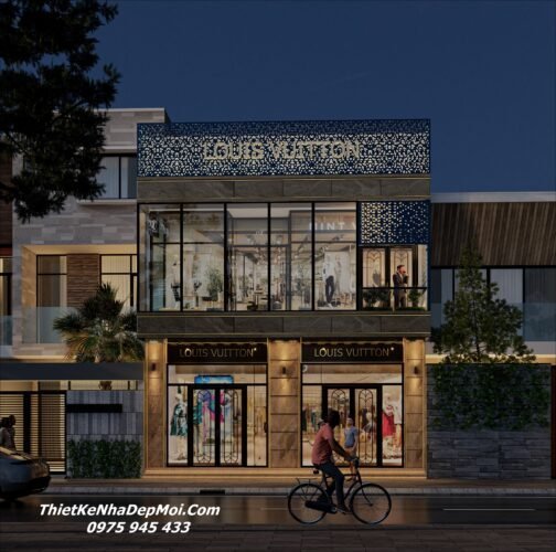 Mẫu thiết kế Shop thời trang ấn tượng giá rẻ đẹp Louis Vuitton Báo giá thiết kế nhà phố kinh doanh kiểu ShopHouse cho thời trang quần áo đồ lưu niệm