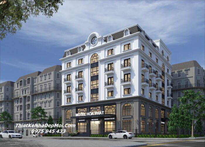 Bản vẽ thiết kế khách sạn tân cổ điển đẹp Hoà Phát phong cách kiểu Pháp Công ty thiết kế thi công khách sạn tân cổ điển uy tín tại Việt Nam