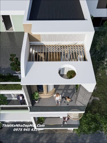 Mẫu nhà 3 tầng đẹp mặt tiền 3.5m thiết kế tinh tế ấn tượng mới 2026 - 2027 Mẫu thiết kế nhà đẹp mặt tiền 3.5m 3 tầng hiện đại