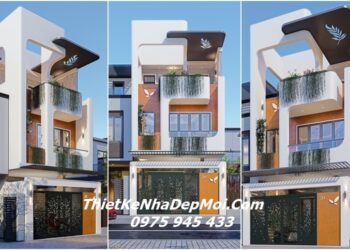 Mẫu nhà mặt tiền đẹp 6m hiện đại 1 trệt 2 lầu Mrs Nhã Thanh Nhà mặt tiền đẹp 6m 3 tầng phong cách hiện đại mới nhất cho năm 2026 - 2027