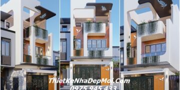 Mẫu nhà mặt tiền đẹp 6m hiện đại 1 trệt 2 lầu Mrs Nhã Thanh Nhà mặt tiền đẹp 6m 3 tầng phong cách hiện đại mới nhất cho năm 2026 - 2027