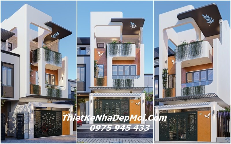 Mẫu nhà mặt tiền đẹp 6m hiện đại 1 trệt 2 lầu Mrs Nhã Thanh Nhà mặt tiền đẹp 6m 3 tầng phong cách hiện đại mới nhất cho năm 2026 - 2027