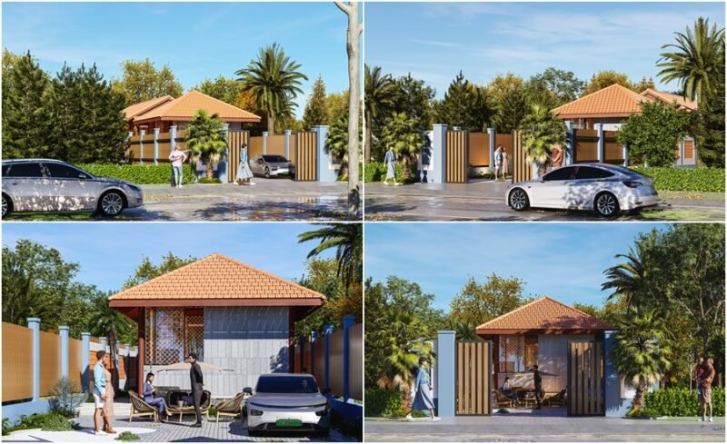 Những mẫu thiết kế nhà trệt có sân vườn đẹp ở quê nông thôn nghỉ dưỡng cho năm 2027