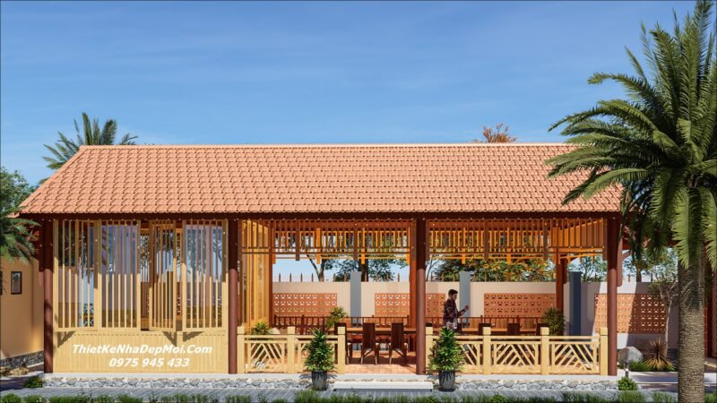 Nhà vườn nghỉ dưỡng đẹp 1 tầng nông thôn 