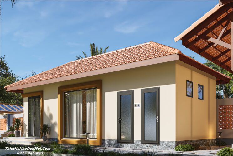 Mẫu nhà vườn nhỏ đẹp thiết kế thành từng khu vực khác nhau